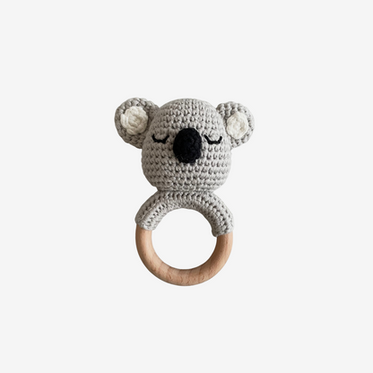 Natural Cotton Animal Rattle