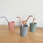 Set of 4 Re-useable Silicone Animal Straws